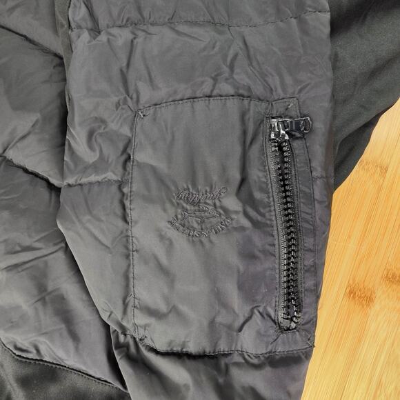 Paul & Shark Yachting Goose Down Puffer Jacket Size XL Mens Black Streetwear Y2K - Picture 8 of 11